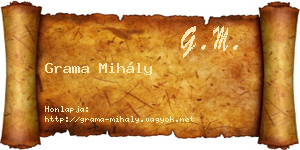 Grama Mihály névjegykártya
