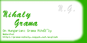 mihaly grama business card